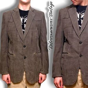 VINTAGE 1980's brown corduroy sports coat blazer campus ésprit, 40R medium
